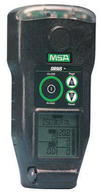MSA 10051151 Sirius Portable Combustible Gas, Carbon Monoxide, Hydrogen Sulphide And Oxygen Monitor With Alkaline Battery (1/EA)