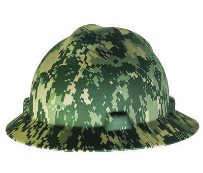 MSA 10104254 Camouflage Class E Type I V-Gard Freedom Series Polyethylene Hard Hat With 4-Point Fas-Trac Ratchet Suspension (1/EA)