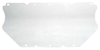 MSA 10117781 V-Gard 8" X 17" X .04" Flat Clear Polycarbonate Nitrometer Faceshield With Cap Mounted Earmuffs (1/EA)