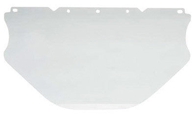MSA 10118094 V-Gard 9 1/2" X 17" X .04" Clear Polycarbonate Faceshield With Helmet Mounted Earmuffs (1/EA)