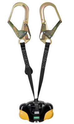 MSA 10125272 7.5' Workman 1" Nylon Web Twin-Leg Tie-Back Personal Fall Limiter With FP5K Snaphooks Lifeline Connections (1/EA)