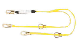 MSA 10129120 6' Workman Single Leg Energy-Absorbing Adjustable Lanyard With LC Snap Hook Harness And Anchorage Connections (1/EA)