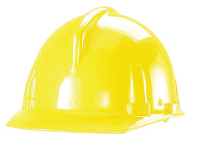 MSA 454721 Yellow Class E Type I TopGard Polycarbonate Slotted Style Hard Cap With 1-Touch 4-Point Pinlock Suspension (1/EA)
