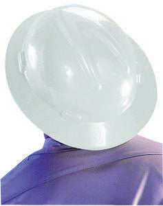 MSA 454733 White Class E Type I V-Gard Polyethylene Slotted Style Hard Hat With Staz-On Suspension (1/EA)