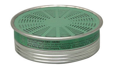 MSA 464033 Ammonia/Methylamine GMD Chemical and Combination APR Cartridge For Comfo Respirators (1/BX)