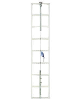 MSA SFPLS353050 50' Sure-Climb Permanent Cable System (Includes 5/16" Galvanized Steel Cable And Integral Shock Absorber) (1/EA)