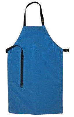 National Safety Apparel A02CR24I54IC 24" X 54" Medium Blue Nylon Taslan PTFE Cryogen Safety Chemical Protection Apron (1/EA)