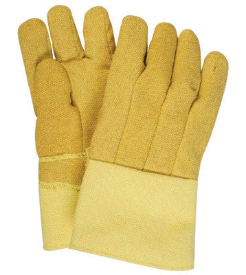 National Safety Apparel G51PBRW14137 Large 14" Norbest 822 22 Ounce Kevlar PBI Reversed Wool Lined Heat Resistant Gloves With Straight Thumb And Gauntlet Cuff (1/PR)