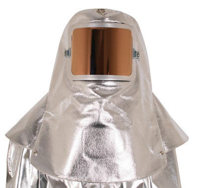 National Safety Apparel H58TARG Silver 19 Ounce Aluminized Thermobest Deluxe Hood With Adjustable Ratchet Suspension And Gold Film Cover (1/EA)
