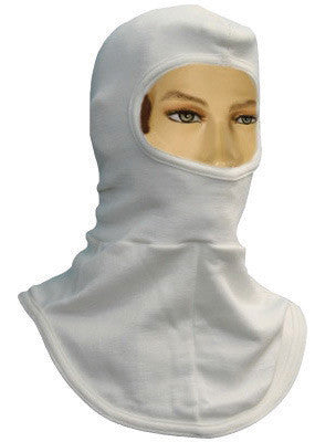 National Safety Apparel H61MH One Size Fits All White 6 Ounce Modacrylic Nomex Flame Resistant Hood (1/EA)