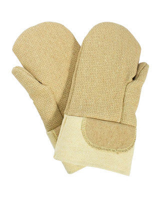 National Safety Apparel M52PCLW14002 Large 14" Brown Norbest 845 45 Ounce Kevlar PBI Wool Lined Heat Resistant Mitten With Thermobest Gauntlet Cuff (1/PR)