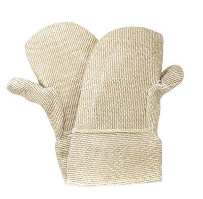 National Safety Apparel M60ZPRH14010 14" Zetex Plus 40 Ounce Zetex Plus Reversed Wool Lined Heat Resistant Mitten With Gauntlet Cuff And Kevlar Patch (1/PR)