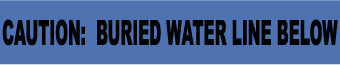 NMC ND3 BW-NON-DETECTABLE UNDERGROUND TAPE, CAUTION BURIED WATER LINE BELOW, 3''X1000' (1 ROLL)