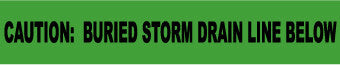NMC ND6 GSD-NON-DETECTABLE UNDERGROUND TAPE, CAUTION BURIED STORM DRAIN BELOW, 6''X1000' (1 ROLL)