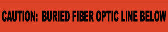 NMC ND6 OFBO-NON-DETECTABLE UNDERGROUND TAPE, CAUTION BURIED FIBER OPTIC LINE BELOW, 6''X1000' (1 ROLL)