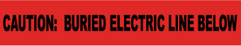 NMC ND3 RE-NON-DETECTABLE UNDERGROUND TAPE, CAUTION BURIED ELECTRIC LINE BELOW, 3''X1000' (1 ROLL)