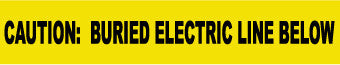 NMC ND6 YE-NON-DETECTABLE UNDERGROUND TAPE, CAUTION BURIED ELECTRIC LINE BELOW, 6''X1000' (1 ROLL)