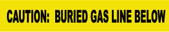 NMC ND6 YG-NON-DETECTABLE UNDERGROUND TAPE, CAUTION BURIED GAS LINE BELOW, 6''X1000' (1 ROLL)