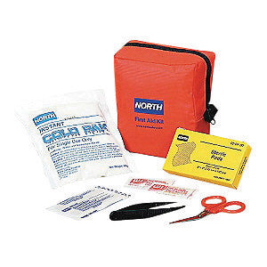 North 018502-4220 By Honeywell Redi-Care 5" X 5 1/2" X 2 1/2" Red Nylon Portable Mount Small 5 Person Responder First Aid Kit (1/EA)