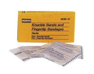 North 020010 By Honeywell Latex-Free Woven Fingertip And Knuckle Adhesive Bandage (9 Per Box) (10/EA)