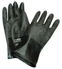 North B161R/8 by Honeywell Size 8 Black 11" 16 mil Unsupported Butyl Chemical Resistant Gloves With Rough Grip-Saf Palm Finish And Rolled Beaded Cuff (6/PR)