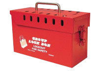 North GLB03/E by Honeywell Red Steel Tamper Proof Group Lock Box With 3/4" Shackle (For Work Team Lockout Situations) (1/EA)