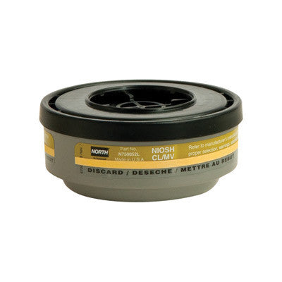 North N750052L by Honeywell Chlorine/Mercury Vapors APR Cartridge For 5500, 7700, 5400 And 7600 Series Respirators (1/PK)