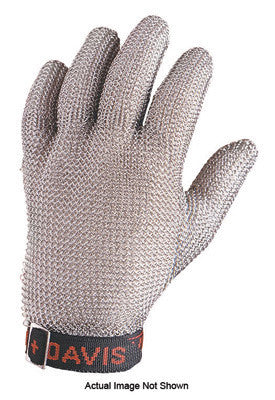 Honeywell A515MD Medium Red Sperian Whiting + Davis Stainless Steel Ambidextrous Fully Enclosed Cut Resistant Gloves With Wrist Strap Cuff And Mesh Lined (1/EA)