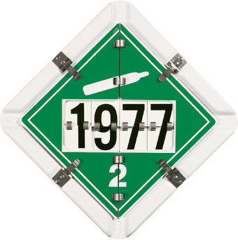 NMC PH4-PLACARD, COMBINATION, FOR PRESSURE-CARRYING VEHICLES, 5 PLACARDS AND CHANGEABLE NUMBERS (1 EACH)