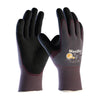 Protective Industrial Products 56-424/XL X-Large MaxiDry by ATG Ultra Light Weight Abrasion Resistant Black Nitrile Palm And Fingertip Coated Work Gloves With Purple Seamless Knit Nylon Liner And Continuous Knit Cuff  (1/PR)