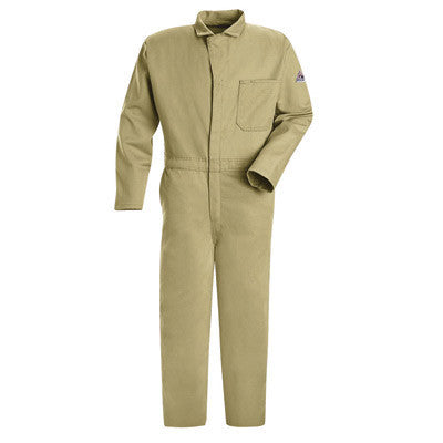 VF Imagewear Bulwark HRC2-CEC2KHRG58 58" Regular Khaki 9 Ounce Cotton Flame Resistant Classic Coverall With Concealed 2-Way Front Zipper Closure And 2 patch Hip Pockets, Chest Pocket (1/EA)