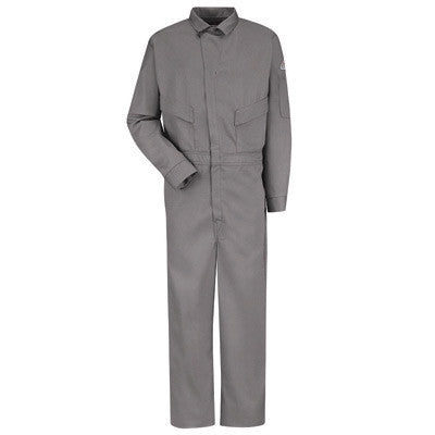 VF Imagewear Bulwark HRC2-CLD4GYRG54 54" Regular Gray 6 Ounce Excel FR ComforTouch Cotton Nylon Flame Resistant Deluxe Coverall With Concealed 2-Way Front Zipper Closure And Snap Fasteners on Neck, Cuff, Action Back (1/EA)