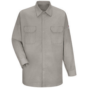 VF Imagewear Bullwar SWW2SYRG3XL TuffWeld 3X Regular Silver Gray Cotton Flame Resistant Long Sleeve Work Shirt (1/EA)