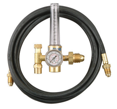Radnor 64003041 Model HRF-1425-580 Victor Style Single Stage Argon And Argon And Carbon Dioxide Mix Flowmeter Regulator Kit With 10' Hose, CGA-580