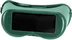 Radnor 64005086 Fixed Front Welding Goggles With Green Rigid Frame And Shade 5 Green 2" X 4" Lens (1/EA)