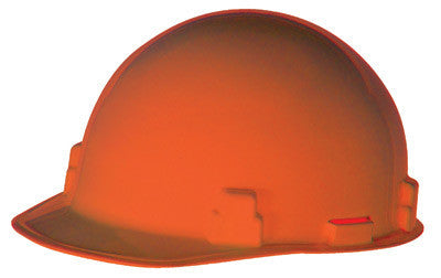 Radnor 64052028 Orange SmoothDome Class E Type I Polyethylene Slotted Hard Cap With Ratchet Suspension (1/EA)