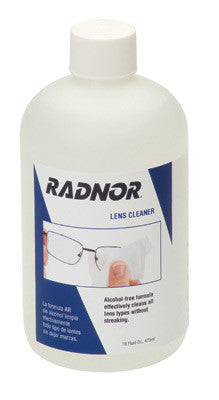 Radnor 64051476 16 Ounce Bottle Alcohol-Free Lens Cleaner For Polycarbonate, Plastic And Glass Eyewear Lenses (1/EA)