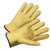 Radnor 64057499 X-Large Premium Top Grain Pigskin Unlined Drivers Gloves With Keystone Thumb, Slip-On Cuff And Color-Coded Hem (Carded) (1 PAIR)