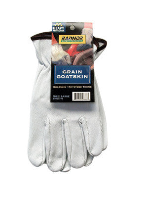 Radnor 64057774 X-Large Premium Top Grain Goatskin Unlined Drivers Gloves With Keystone Thumb, Slip-On Cuff And Color-Coded Hem (Carded) (1 PAIR)