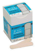Swift 010045 First Aid 3/4" X 3" Plastic Strip Adhesive Bandage (100 Per Box) (1/BX)