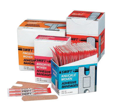 Swift 016459 First Aid 1" X 3" Regular Woven Strip Adhesive Bandage (100 Per Box) (1/BX)
