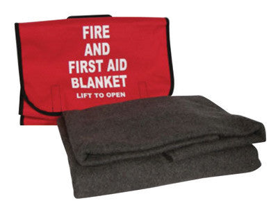 North by Honeywell 5560390CASE 62" X 80" Gray 90% Wool Lightweight Fire And First Aid Blanket With Red/Black Trimmed Cordura Bag (1/EA)