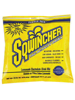 Sqwincher 016040-LA 23.83 Ounce Instant Powder Concentrate Packet Lemonade Electrolyte Drink - Yields 2.5 Gallons (32/EA)