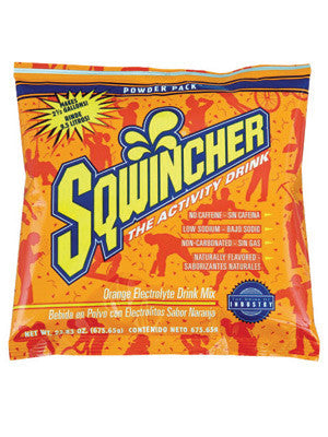 Sqwincher 016041-OR 23.83 Ounce Instant Powder Concentrate Packet Orange Electrolyte Drink - Yields 2.5 Gallons (32/EA)