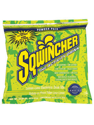 Sqwincher 016043-LL 23.83 Ounce Instant Powder Concentrate Packet Lemon Lime Electrolyte Drink - Yields 2.5 Gallons (32/EA)