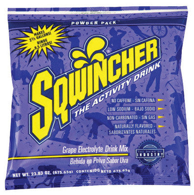 Sqwincher 016046-GR 23.83 Ounce Instant Powder Concentrate Packet Grape Electrolyte Drink - Yields 2.5 Gallons (32/EA)