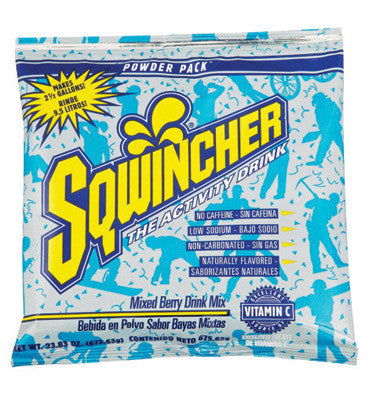 Sqwincher 016400-MB 47.66 Ounce Instant Powder Concentrate Packet Mixed Berry Electrolyte Drink - Yields 5 Gallons (16/EA)