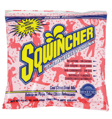 Sqwincher 016050-CC 23.83 Ounce Instant Powder Concentrate Packet Cool Citrus Electrolyte Drink - Yields 2.5 Gallons (32/EA)