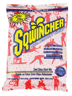 Sqwincher 016402-CC 47.66 Ounce Instant Powder Concentrate Packet Cool Citrus Electrolyte Drink - Yields 5 Gallons (16/EA)