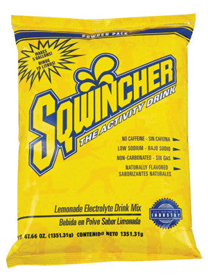 Sqwincher 016403-LA 47.66 Ounce Instant Powder Concentrate Packet Lemonade Electrolyte Drink - Yields 5 Gallons (16/EA)